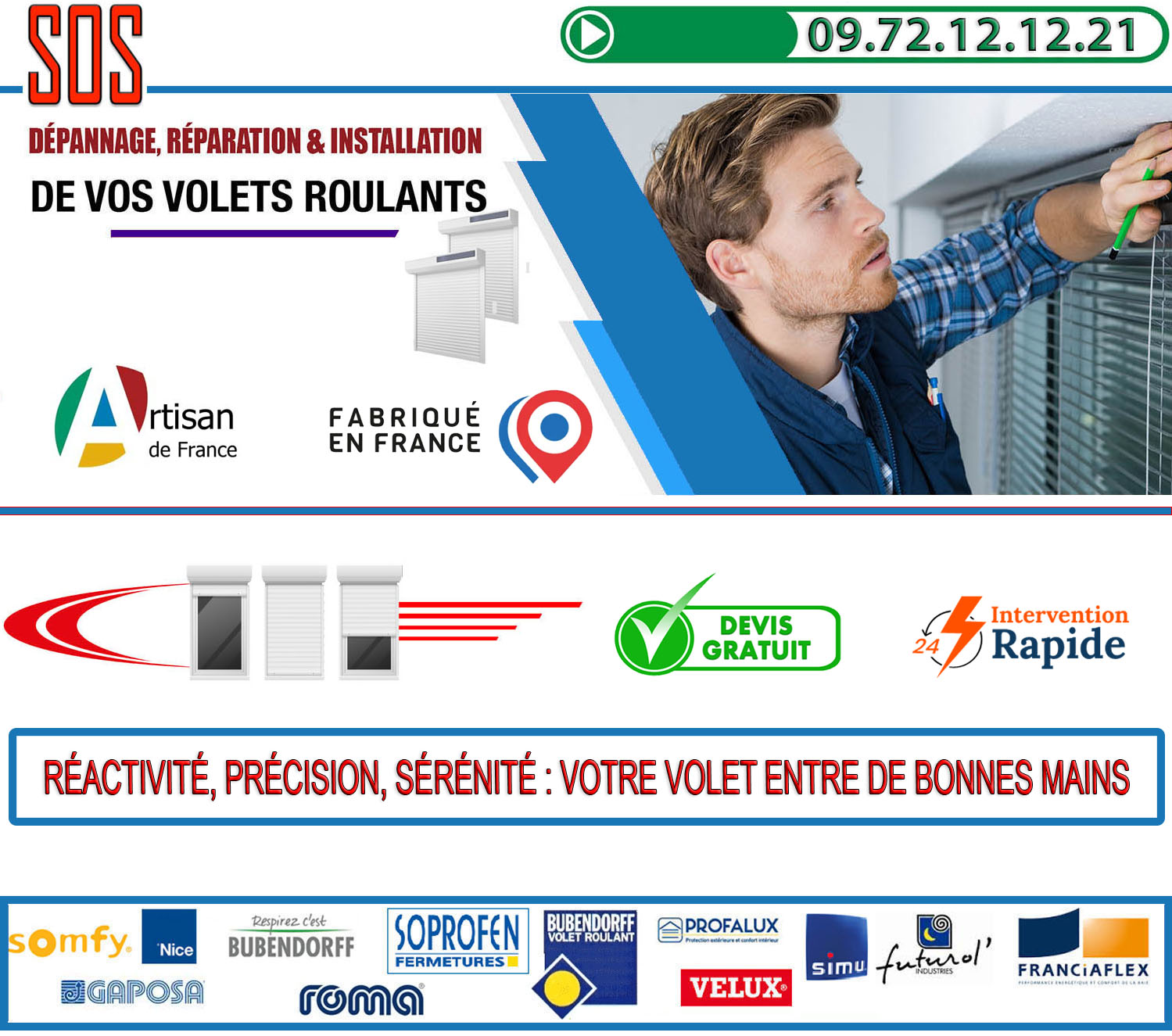 Depannage volet roulant Osny
